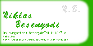 miklos besenyodi business card